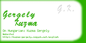 gergely kuzma business card